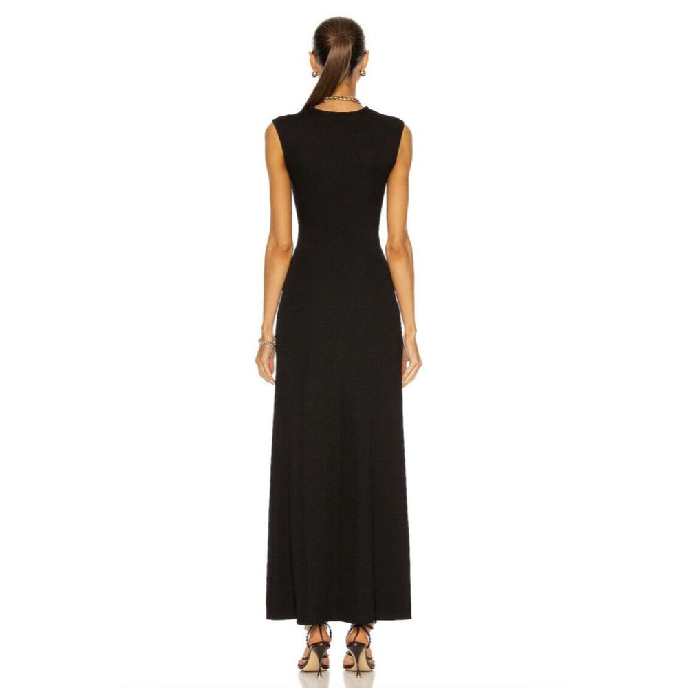 Christopher Esber Tropic Crochet Ribbed Tank Dress Black - Picture 4 of 9